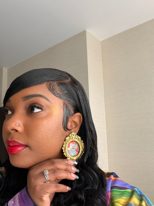 Self portrait Frame Earrings
